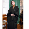 Load image into Gallery viewer, [Ancient Monster House -- Smoke Tank Series] ★China style coat★ Thick and warm winter clothing cloak loose black black
