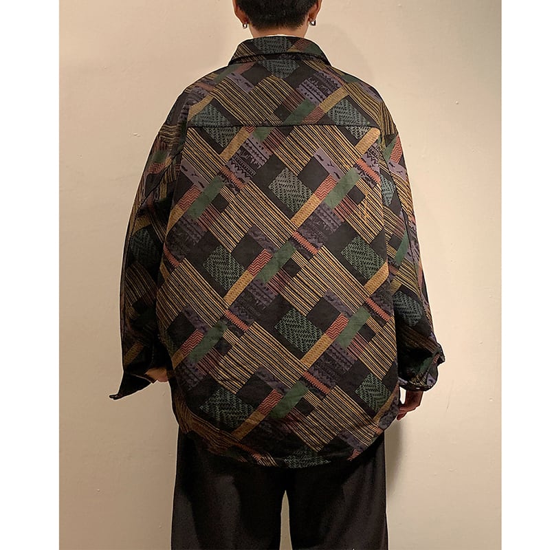 [GUYU Series]★Outerwear★ Shirt Jacket Ethnic Style Unisex Men's Ethnic Style Retro ML XL 2XL