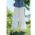 Load image into Gallery viewer, [White Sake Series] ★ Gaucho Pants ★ Bottoms Elastic Waist Plain Ladies Date Improves Temperament Simple
