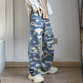 Load image into Gallery viewer, [AIMAKOU Series] ★Denim Pants★ Bottoms Pants Unisex Men's Print Large Size Blue Blue
