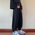 Load image into Gallery viewer, [Teijaku Series] ★Casual Pants★ 2color Bottoms Unisex Men's Large Size Black Gray Sports Style
