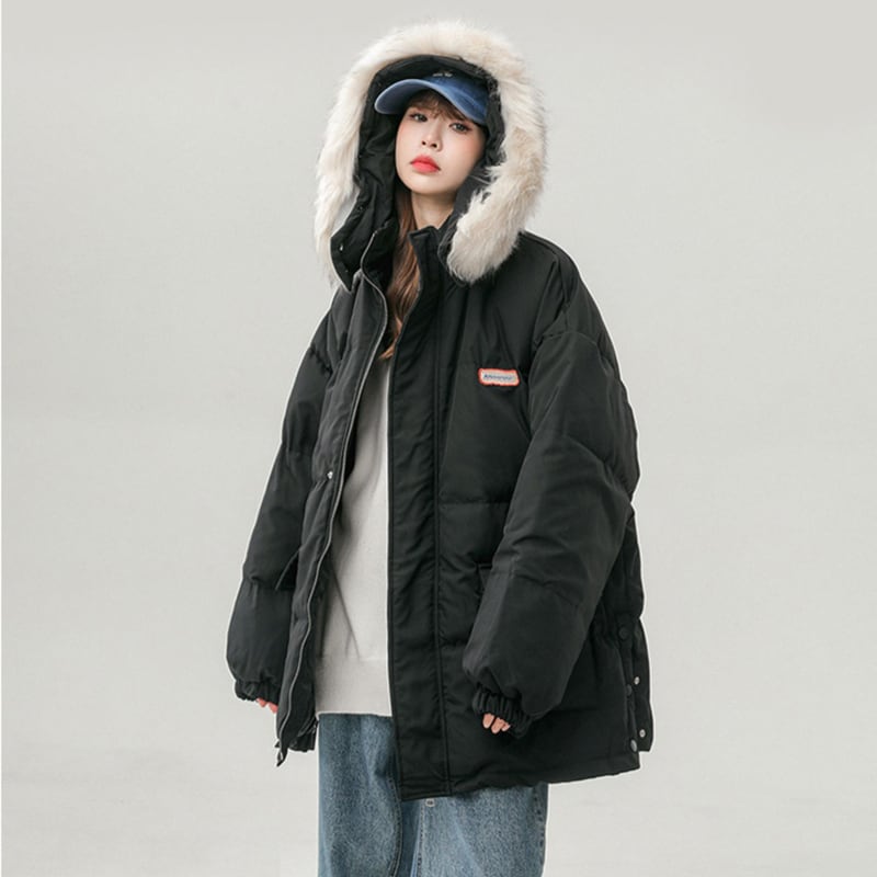 [Suikoishi Series] ★Winter Coat★ Cotton Coat Outerwear 3color Unisex Men's Thick Warm Black Blue Casual