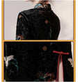 Load image into Gallery viewer, [YUEQIAO Series]★Cheongsam dress★Short length crane velvet Chinese style dress slimming
