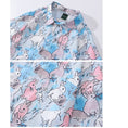 Load image into Gallery viewer, [TRAVEL ISSUANCE Series]★Shirt★ 2color long sleeve shirt tops unisex men's rabbit cartoon blue green
