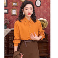 Load image into Gallery viewer, [Misslin Fashion Series]★Setup Single Order★ Shirt or Skirt Orange Dark Coffee Color Commuting OL
