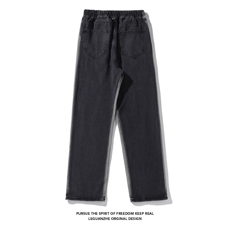 [BIGEMAN Series]★Denim pants★ 2color bottoms pants men's large size switching blue black