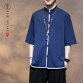 Load image into Gallery viewer, [JIUTIAN Series]★China style shirt★ Tops 3color Unisex Men's Large Size Simple Casual
