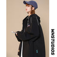 Load image into Gallery viewer, [SENSU Series]★Jacket★ 3color outerwear unisex men's hooded black white gray
