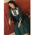 Load image into Gallery viewer, [Nan Kemu Series] ★One Piece★ 2color Stylish Fashion Ladies Switching Ribbon Blue Green
