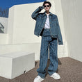 Load image into Gallery viewer, [Image Series]★Setup★ Jacket + Trousers 2-piece set Unisex Men's Denim Spring Clothes Stylish
