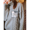 Load image into Gallery viewer, [Kokaisha --- Taiko series] ★China style sweater★ Tops Thick and warm High neck Gray Gray
