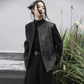 Load image into Gallery viewer, [Daiseiryusu Series] ★China style outerwear★ Rasha Letter pattern Kanji pattern Chinese clothing Color scheme Black Gray Jacket
