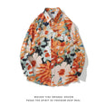 Load image into Gallery viewer, [TRAVEL ISSUANCE Series] ★Retro Shirt★ Oil Painting Style Shirt Floral Pattern Harajuku Style Unisex Men's Orange Casual
