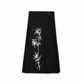 Load image into Gallery viewer, [Illustrated series]★China style skirt★Bottoms Unisex Men's Bamboo Bamboo pattern Black Black Retro
