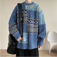 Load image into Gallery viewer, [PPG Series]★Sweater★ 3color Tops Unisex Men's Ethnic Black Apricot Blue
