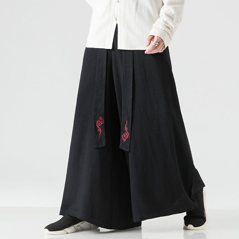 [JUNYI Series]★China style pants★ 2color bottoms casual pants unisex men's large size cotton linen loose