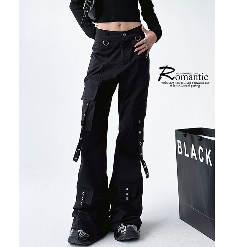 [MUYUZI Series] ★Casual Pants★ Bottoms Trousers Fashion Slimming Black Designed Cool