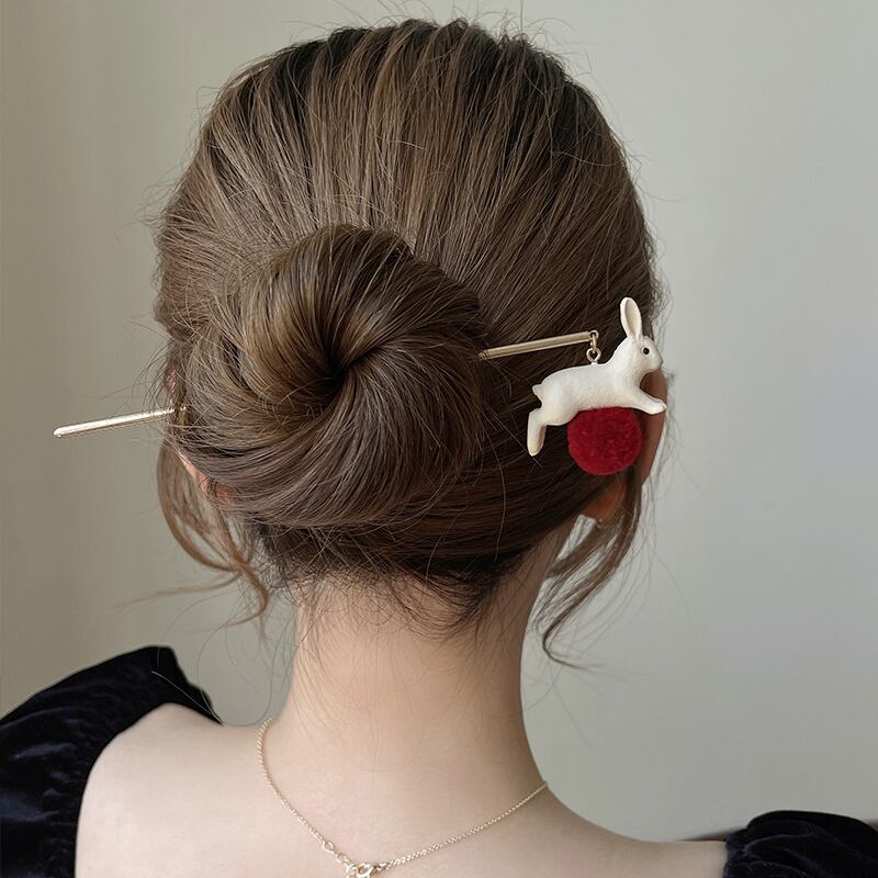 [Liaoyuan Series] ★China style hair ornament 1 piece★ 4 types available: Rabbit, Carp, Fox, Snowy Mountain, Women's Accessories