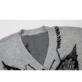 Load image into Gallery viewer, [KKYESIOU Series]★Sweater★ 2color Cardigan Tops Unisex Men's Butterfly Black Gray
