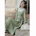 Load image into Gallery viewer, [Ali Series]★Chinese style dress★ Embroidery long sleeve dress Women's Switchable Easy to match Cute Green
