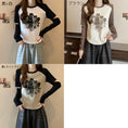 Load image into Gallery viewer, [XIMILU Series]★T-shirt★ 3color Tops Long Sleeve Cat Cat Cat Slimming Slim Black White Brown
