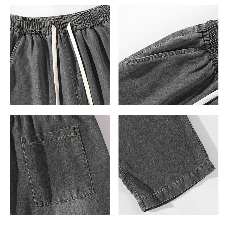 [BIGEMAN Series]★Denim pants★ 2color bottoms thin men's large size cool simple