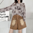 Load image into Gallery viewer, [YIDAO Series]★Shorts★ 3color Denim Pants Short Length Pants Trousers Brown Black Purple
