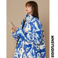 Load image into Gallery viewer, [LUONONG series]★Jacket★ 3color outerwear unisex men's graffiti blue black green
