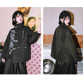 Load image into Gallery viewer, [Ancient monster house---Sankairyoryu series] ★China style coat★ Cotton coat Dragon Dragon crest winter coat Black Black
