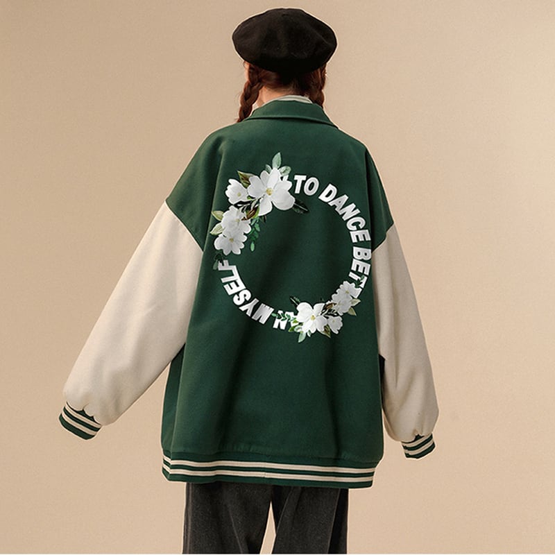 [Fujiman series]★Stage jacket 4color unisex men's color scheme alphabet women's casual