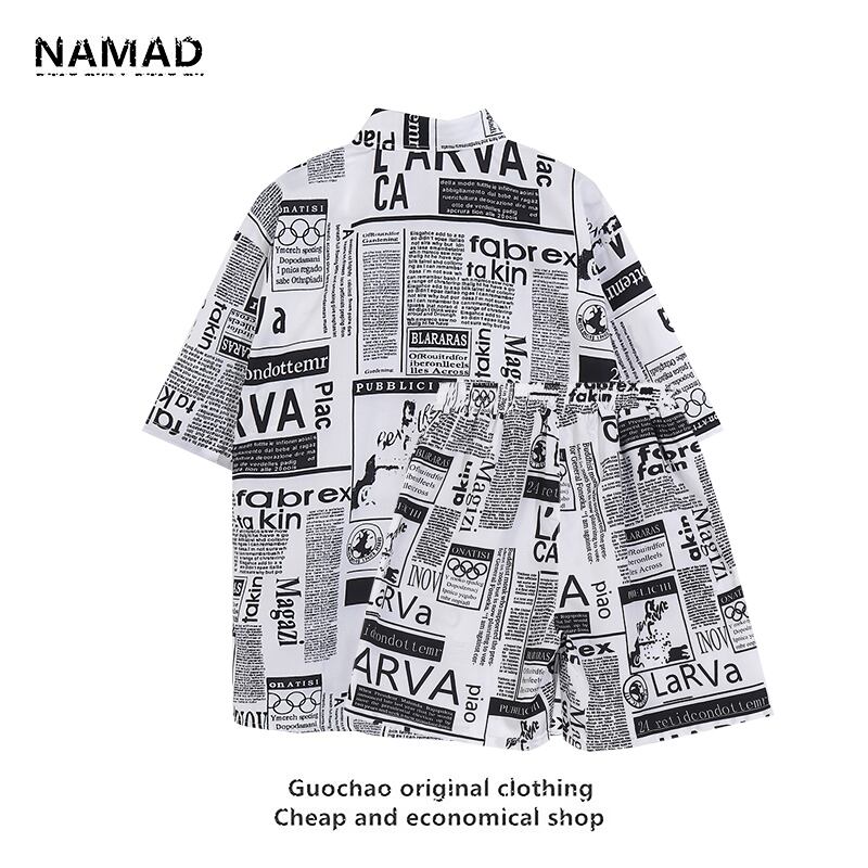 [NAMAD Series]★Setup★ 2color Hawaii Aloha Shirt Shirt + Shorts Unisex Thin