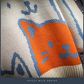 Load image into Gallery viewer, [Nana Series]★Sweater★ 4color Cat Unisex Men's Couple Clothes Cute Large Size Blue Black Orange Beige
