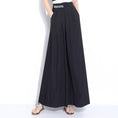 Load image into Gallery viewer, [Kobanlan Series]★China style trousers★ Gaucho pants Chiffon Black Black Elegant Slimming
