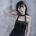 Load image into Gallery viewer, [Kyodo Series]★China style camisole★ Sexy embroidered knit tops Black Black SML Easy to match
