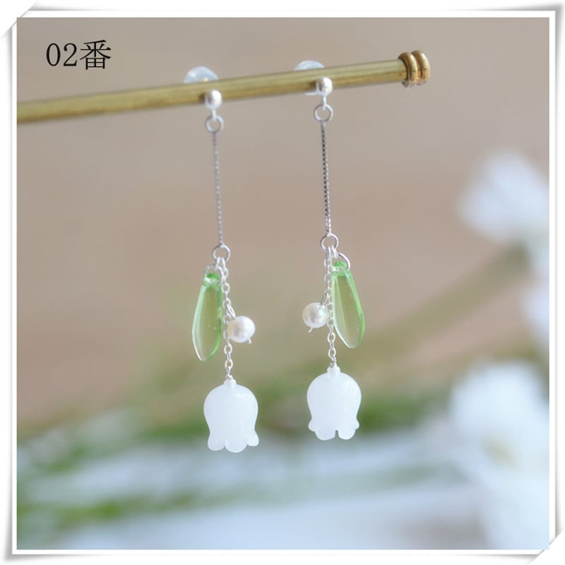 [CAICAI Series] ★China earrings★ 3 types available for coming-of-age ceremonies, Chinese clothes, Han clothes, accessories, elegant