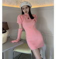 Load image into Gallery viewer, [SHIJI series]★Knit dress★ 4color Christmas cute New Year date wine red beige black pink
