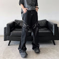 Load image into Gallery viewer, [G33 Series]★Pants★ 2color Denim Pants Bottoms Unisex Men's Large Size Black Brown Stylish
