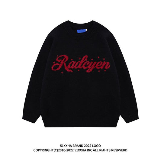 [51XIHA Series] ★Sweater★ 2color Tops Christmas New Year Unisex Men's Red Black Easy to match