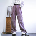 Load image into Gallery viewer, [Kokaisha --- Purple light radio series]★Casual pants★Bottoms Pants Easy to match Original Purple
