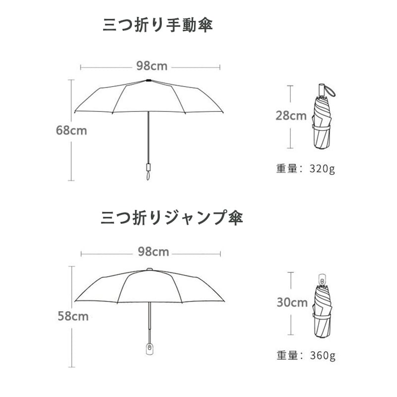 [Hin Umbrella STUDIO Series] ★China style umbrella★ Rainy &amp; sunny 2color 8 ribs dual use tri-fold umbrella manual &amp; jump rainy season rainproof soup oil painting style sun protection deer