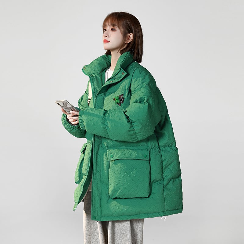 [Suikoishi Series] ★Winter Coat★ Cotton Coat Outerwear 3color Unisex Men's Green White Brown