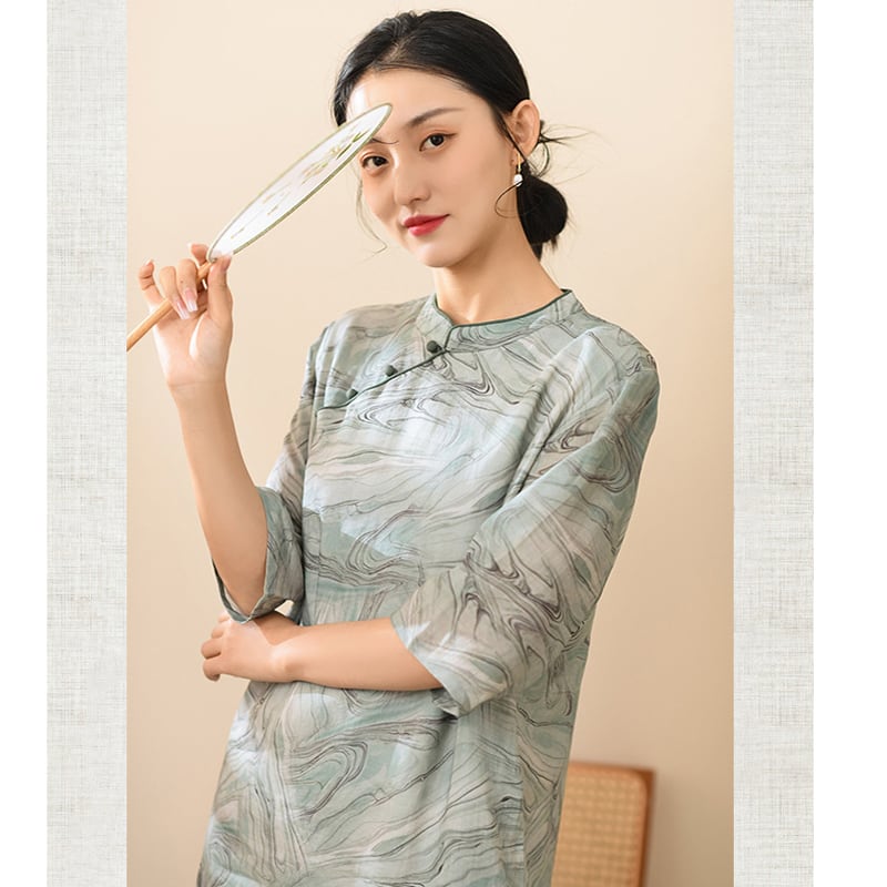 [Miss Fenny Series] ★Chinese style dress★ 2color Elegant Chinese Clothes Tang Suit Retro Improved Chinese Dress