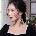 Load image into Gallery viewer, [Ma series] ★China style earrings★ Pair of earrings for women, improving temperament, accessories, birds, flowers, circles
