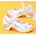 Load image into Gallery viewer, [Clouds shoes---Blue sleeve series] ★Embroidered shoes★ 2color Handmade shoes Chinese shoes Tang-sou Hanfu shoes Chinese dress shoes Flower embroidery Size 35-40 Heel 5cm
