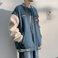 Load image into Gallery viewer, [PPDJ Series] ★Stadium Jacket★ 3color Outerwear Unisex Men's Large Size Apricot Black Blue Green
