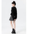 Load image into Gallery viewer, [WEIWU Series]★Shirt★ Tops Ladies Short Length Corduroy Black Cute Stylish
