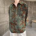 Load image into Gallery viewer, [Illustrated series]★China style shirt★ Tops Unisex Men's ML XL Green Green ML XL Retro
