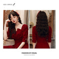 Load image into Gallery viewer, [Bride Story Series] ★Coming of Age Dress★ One Piece Party Dress Wedding Red Large Size SML LL 3L Fashion
