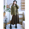 Load image into Gallery viewer, [Old Monster---Rachikuri Series] ★China style skirt★ Bottoms Lasha plain thick autumn/winter clothes brown
