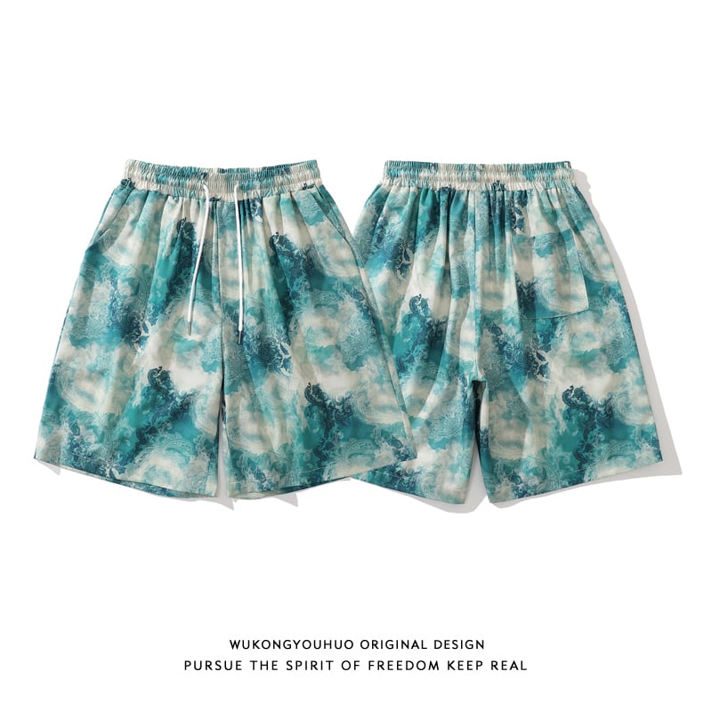 [Satoru Series]★China style shorts★Shorts for men and women Unique Summer Tie Dye Women's Casual Men's Street Fashion Large Size